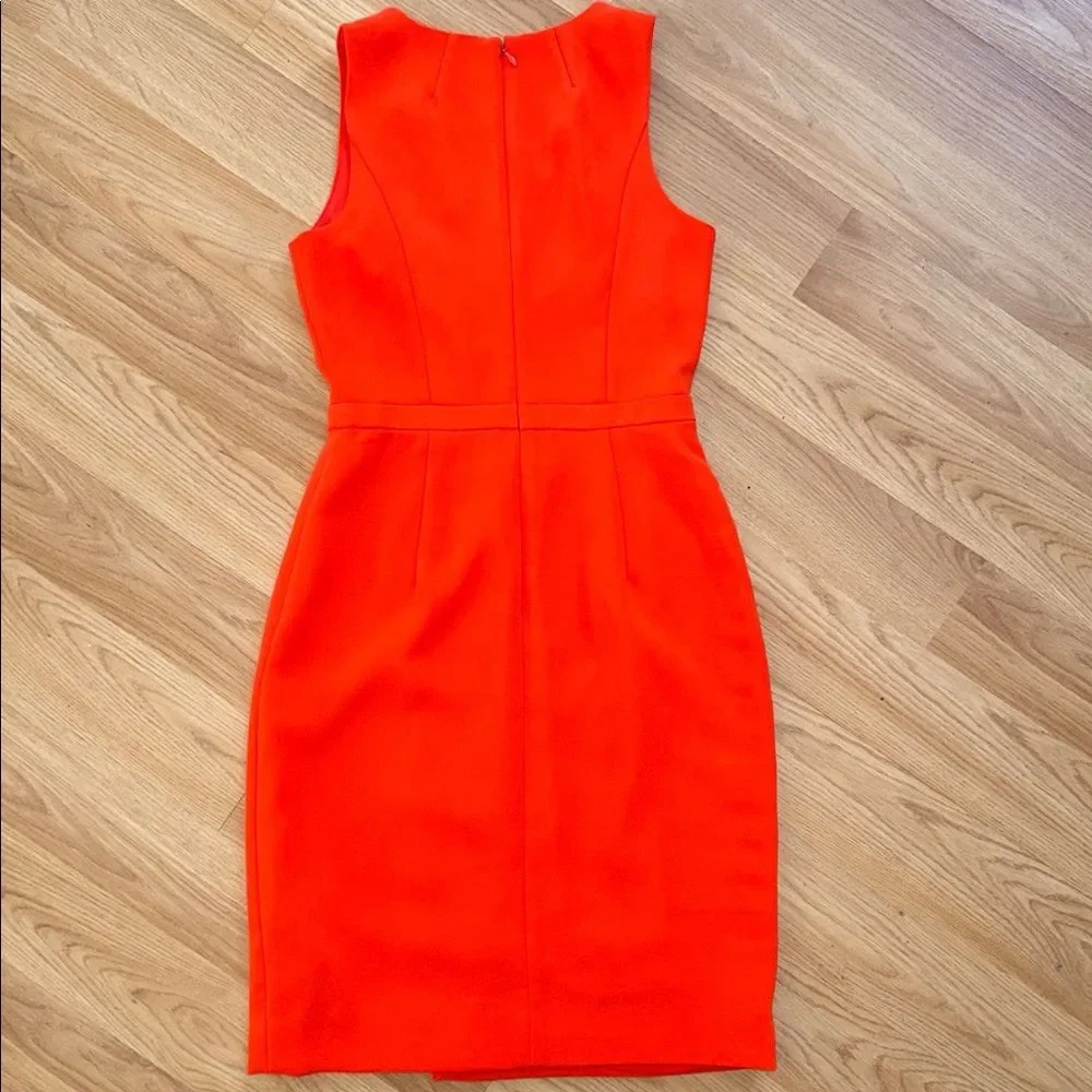 J.Crew Scalloped Wrap Sheath Dress Orange Size 00 Summer Spring
